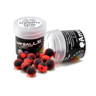 Бойлы Mini Pop Ups CARPBALLS 10 мм Cranberry&Caviar (Клюква и икра)