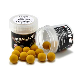 Бойлы Mini Pop Ups CARPBALLS 10 мм Honey Yucatan (Мёд Юкатан)