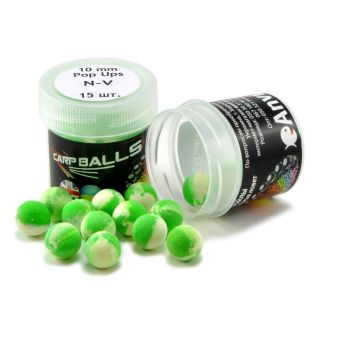 Бойли Mini Pop Ups CARPBALLS 10 мм NV (Зелень і спеції)