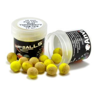 Бойлы Mini Pop Ups CARPBALLS 10 мм Nuts&Yellowberry Ying-Yang (орех и ягода)