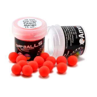 Бойли Mini Pop Ups CARPBALLS 10 мм Peach & Mango (Персик і манго)