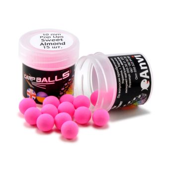 Бойли Mini Pop Ups CARPBALLS 10 мм Sweet Almond (Солодкий мигдаль)