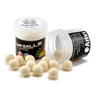 Бойли Mini Pop Ups CARPBALLS 10 мм White Chocolate (білий шоколад)