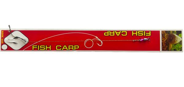 Повідець короповий Fish Carp - Розмір 6 - Розривне навантаження 6.25lb/11.34kg - Нитка - 10 шт/уп