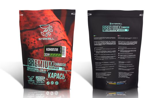 Підгодовування Interkrill Преміум - Серія Premium Baits - Карась-Конопля - 1 кг