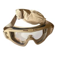 Тактичні окуляри-маска Goliath - 3 змінні лінзи Clear+Grey+Yellow - Desert Storm - Оправа бежева