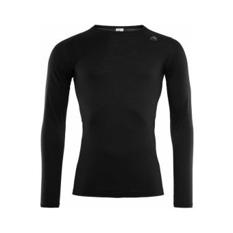 Термокофта чоловіча Aclima LightWool Undershirt Long Sleeve Man Jet Black - 100% вовна мериноса - Чорний