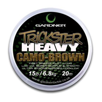 Поводочний матеріал Gardner TRICKSTER HEAVY CAMO - 20 метрів