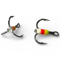 Трійник з краплею Anvi - Камінь білий - Колір 4 Зелено-Червоно-Білий