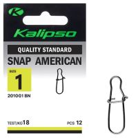 Застібка Kalipso Snap American-2010 - №1 - 01BN - 18 кг - Сталь - Чорний нікель - 12 шт/уп