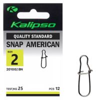 Застежка Kalipso Snap American-2010 - №2 - 02BN - 25 кг - Сталь - Чёрный никель - 12 шт/уп