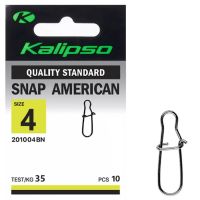 Застібка Kalipso Snap American-2010 - №4 - 04BN - 35 кг - Сталь - Чорний нікель - 10 шт/уп